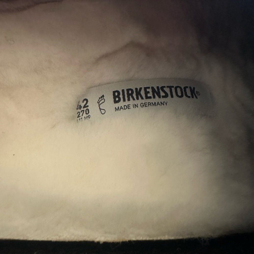 Birkenstock Wool Upper Upper,genuine Sheepskin Lining, Sz42(EU);USA10, New - Picture 7 of 9